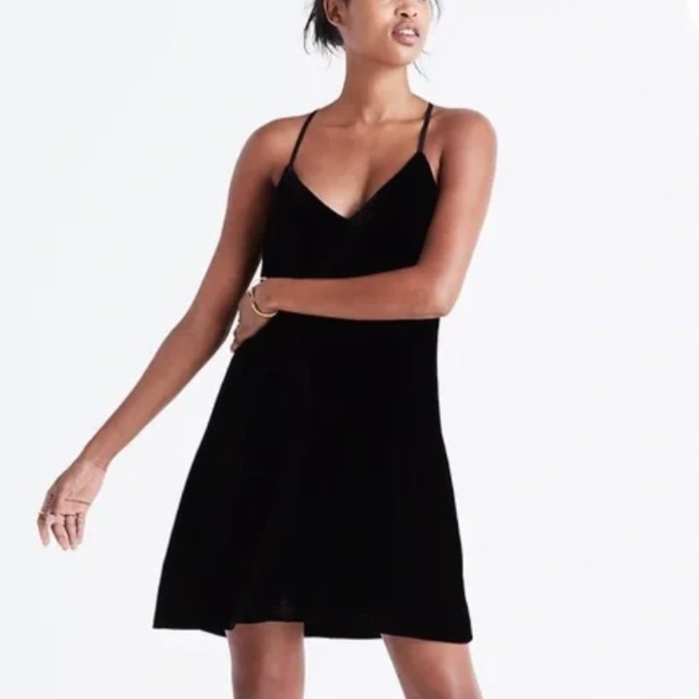 Madewell Black Mini Dress with‎ Spaghetti Straps